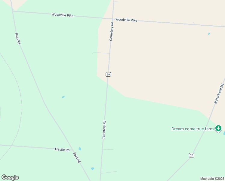 map of restaurants, bars, coffee shops, grocery stores, and more near 3489 Cemetery Road in Saint Paris
