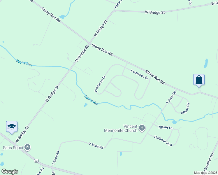 map of restaurants, bars, coffee shops, grocery stores, and more near 66 Percheron Drive in Spring City