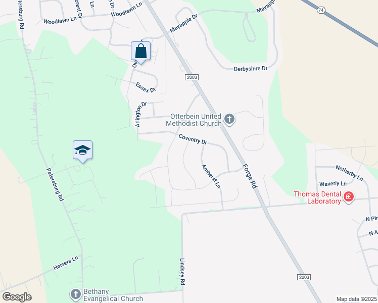 map of restaurants, bars, coffee shops, grocery stores, and more near 205 Sentinel Drive in Carlisle