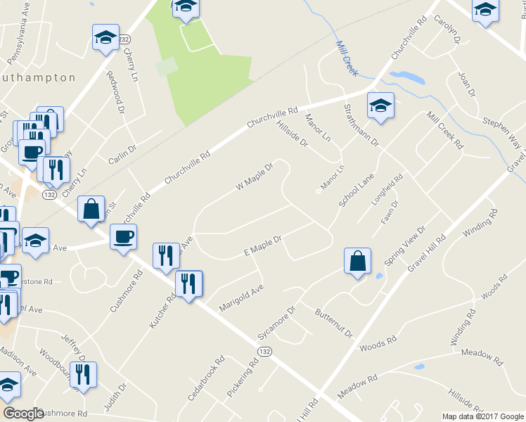 map of restaurants, bars, coffee shops, grocery stores, and more near 874 Central Avenue in Southampton