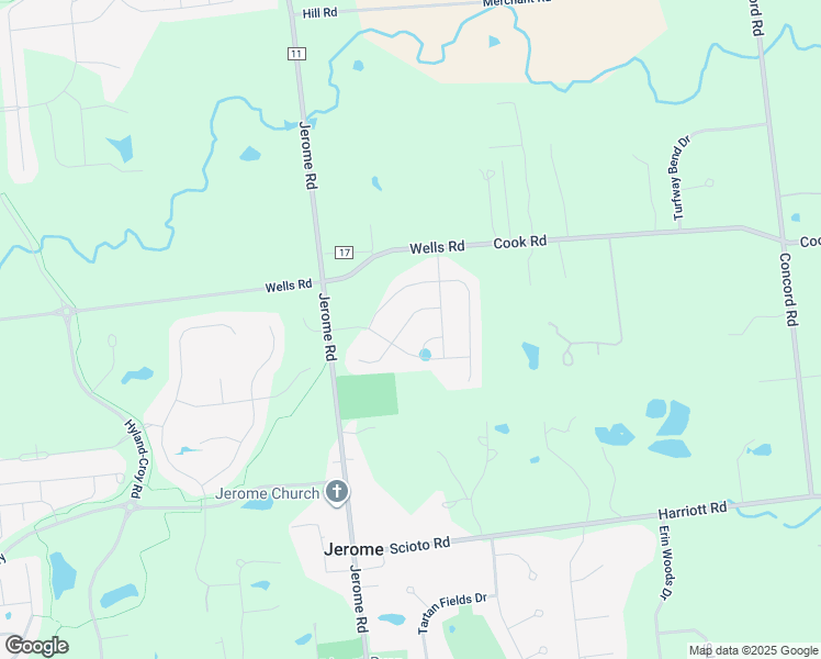 map of restaurants, bars, coffee shops, grocery stores, and more near 7115 Beachwood Way in Plain City