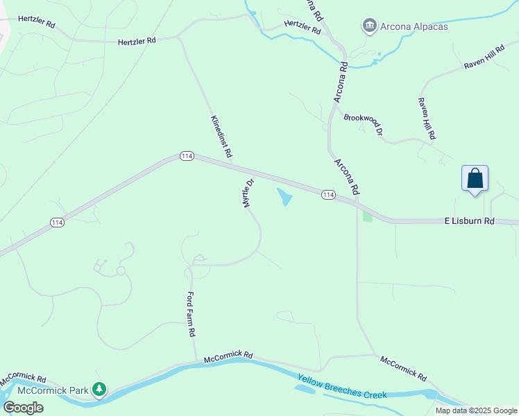map of restaurants, bars, coffee shops, grocery stores, and more near 2810 Myrtle Drive in Mechanicsburg