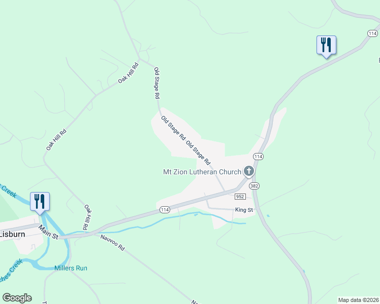 map of restaurants, bars, coffee shops, grocery stores, and more near 463 Old Stage Road in Lewisberry