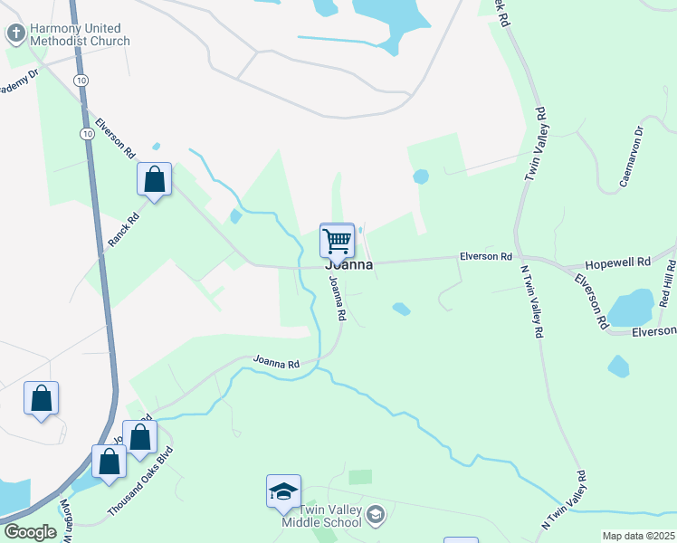 map of restaurants, bars, coffee shops, grocery stores, and more near 1102 Elverson Road in Morgantown