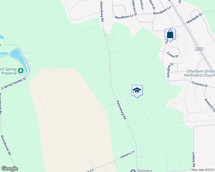 map of restaurants, bars, coffee shops, grocery stores, and more near 414 Petersburg Rd in Carlisle