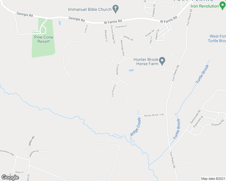 map of restaurants, bars, coffee shops, grocery stores, and more near Lily Pond Court in Howell Township