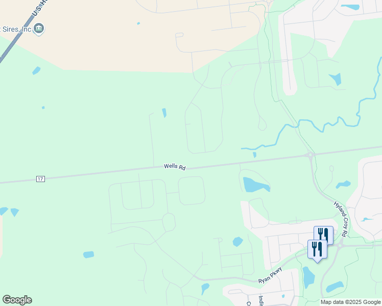 map of restaurants, bars, coffee shops, grocery stores, and more near 11395 Cedar Crest Drive in Plain City