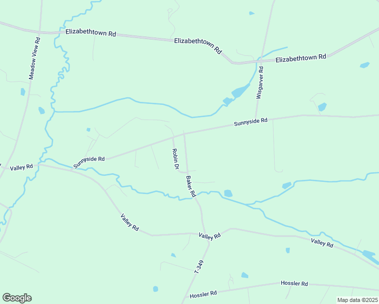 map of restaurants, bars, coffee shops, grocery stores, and more near 2053 Baker Road in Manheim