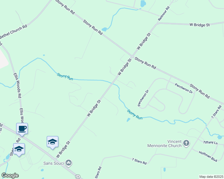map of restaurants, bars, coffee shops, grocery stores, and more near 1216 West Bridge Street in Spring City