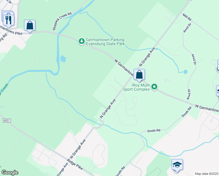 map of restaurants, bars, coffee shops, grocery stores, and more near 103 Cherry Tree Blvd in Collegeville