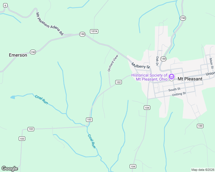 map of restaurants, bars, coffee shops, grocery stores, and more near 247 Tr 102 in Dillonvale
