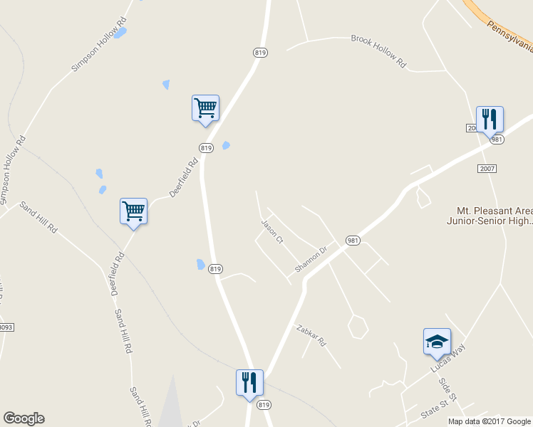 map of restaurants, bars, coffee shops, grocery stores, and more near 624 Jason Court in Mount Pleasant