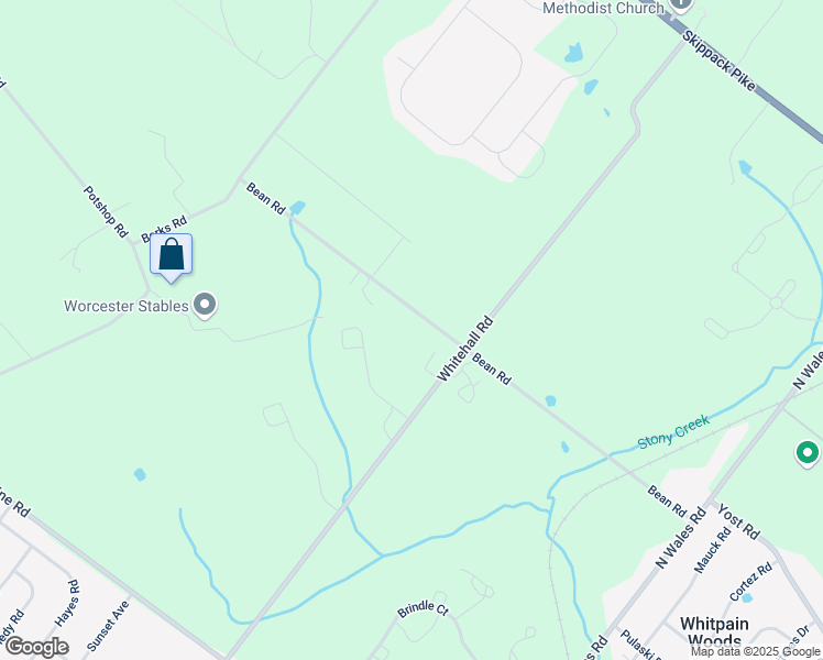 map of restaurants, bars, coffee shops, grocery stores, and more near 2618 Bean Road in Norristown