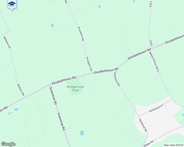 map of restaurants, bars, coffee shops, grocery stores, and more near 8853 Elizabethtown Road in Elizabethtown