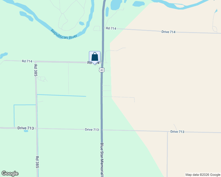 map of restaurants, bars, coffee shops, grocery stores, and more near Blue Star Memorial Highway in McCook