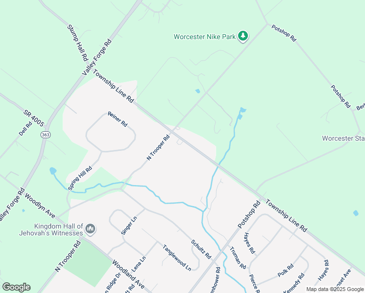 map of restaurants, bars, coffee shops, grocery stores, and more near 1239 Township Line Road in Norristown