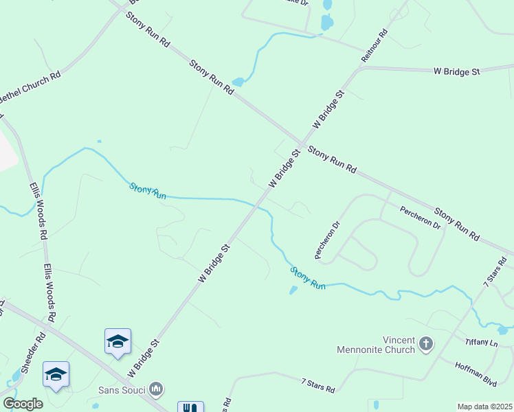 map of restaurants, bars, coffee shops, grocery stores, and more near 1216 West Bridge Street in Spring City