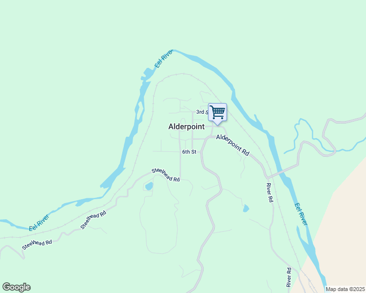 map of restaurants, bars, coffee shops, grocery stores, and more near 276 6th Street in Alderpoint