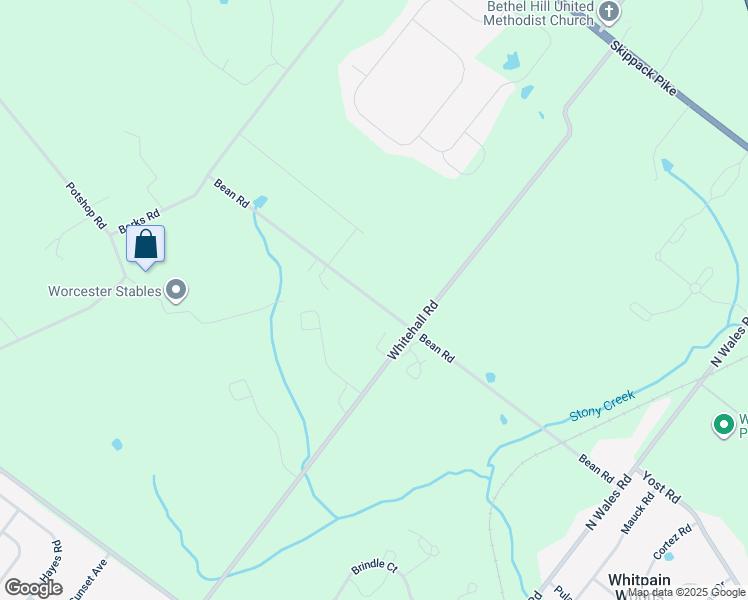 map of restaurants, bars, coffee shops, grocery stores, and more near 2618 Bean Road in Norristown