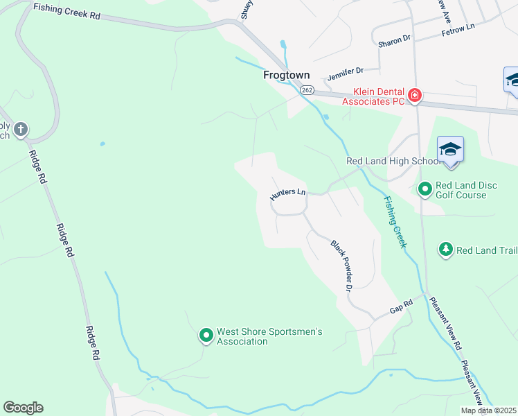 map of restaurants, bars, coffee shops, grocery stores, and more near 661 Hunters Lane in Lewisberry