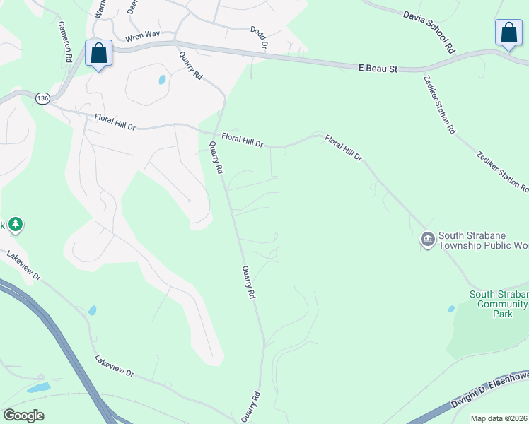 map of restaurants, bars, coffee shops, grocery stores, and more near 322 Quarry Road in Washington