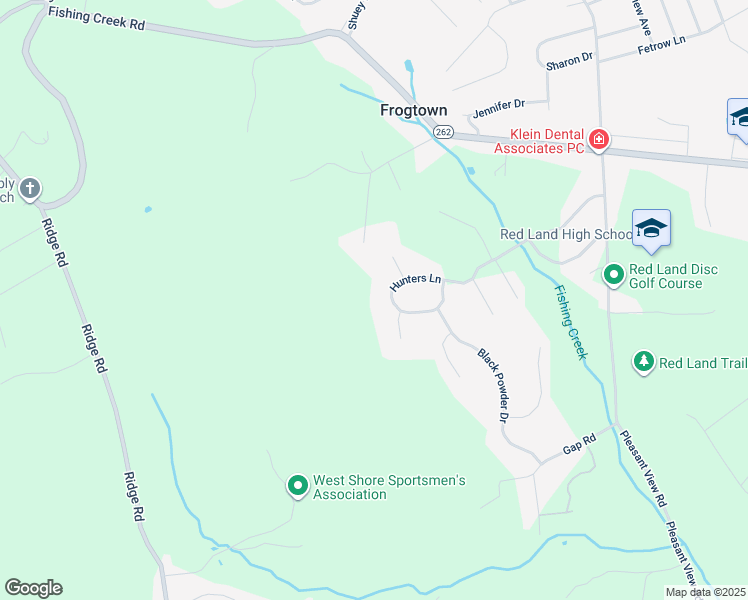 map of restaurants, bars, coffee shops, grocery stores, and more near 661 Hunters Lane in Lewisberry
