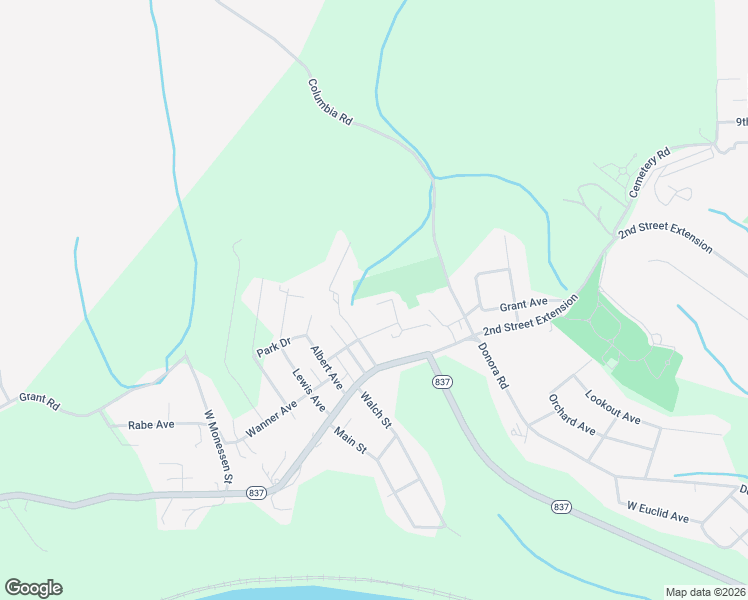 map of restaurants, bars, coffee shops, grocery stores, and more near 206 Cypress Avenue in Monongahela