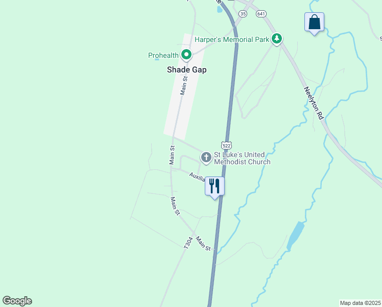 map of restaurants, bars, coffee shops, grocery stores, and more near 11637 Circle Street in Shade Gap