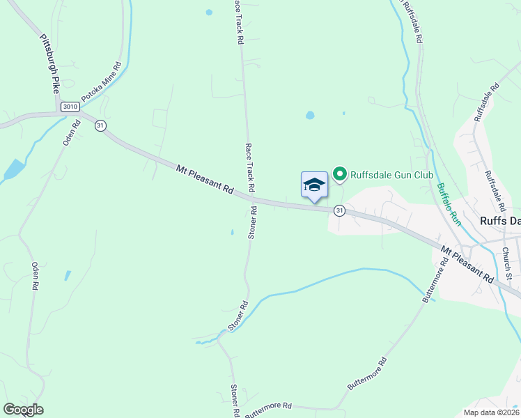 map of restaurants, bars, coffee shops, grocery stores, and more near 690 Pennsylvania 31 in Ruffs Dale