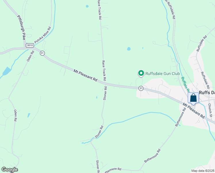 map of restaurants, bars, coffee shops, grocery stores, and more near 690 Pennsylvania 31 in Ruffs Dale