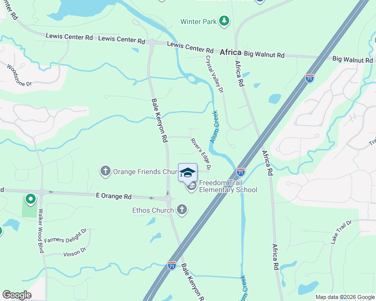 map of restaurants, bars, coffee shops, grocery stores, and more near 4029 Edgewater Court in Lewis Center