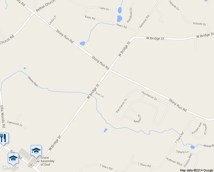 map of restaurants, bars, coffee shops, grocery stores, and more near 1202 West Bridge Street in Spring City