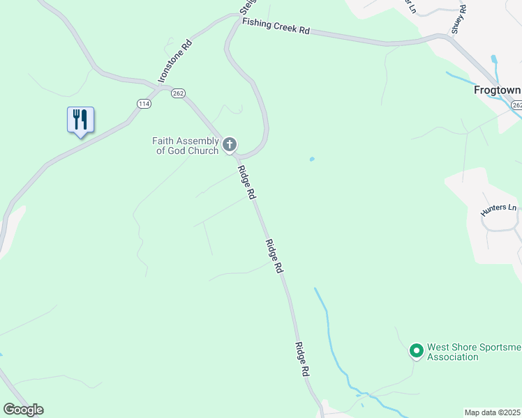 map of restaurants, bars, coffee shops, grocery stores, and more near 478 Ridge Road in Lewisberry