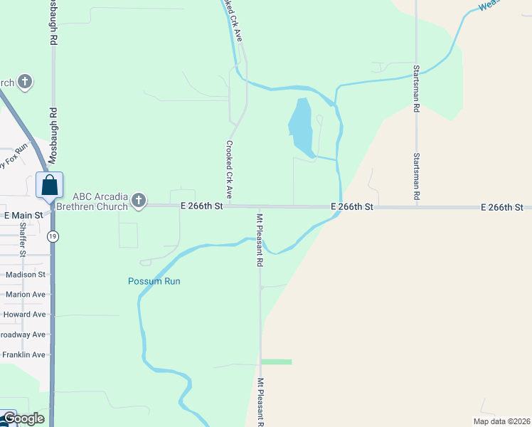 map of restaurants, bars, coffee shops, grocery stores, and more near 26595 Mount Pleasant Road in Arcadia
