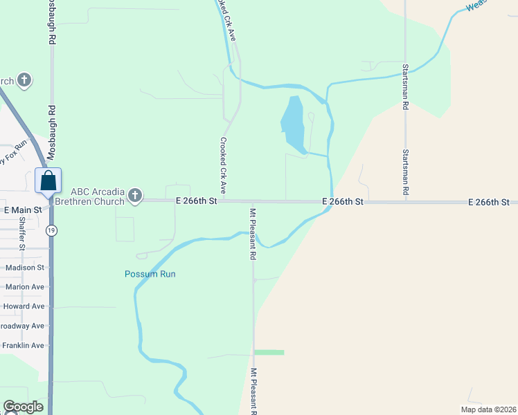map of restaurants, bars, coffee shops, grocery stores, and more near 26595 Mount Pleasant Road in Arcadia