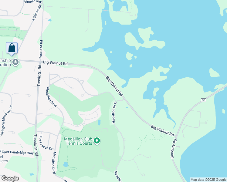 map of restaurants, bars, coffee shops, grocery stores, and more near 4850 Medallion Dr W in Westerville