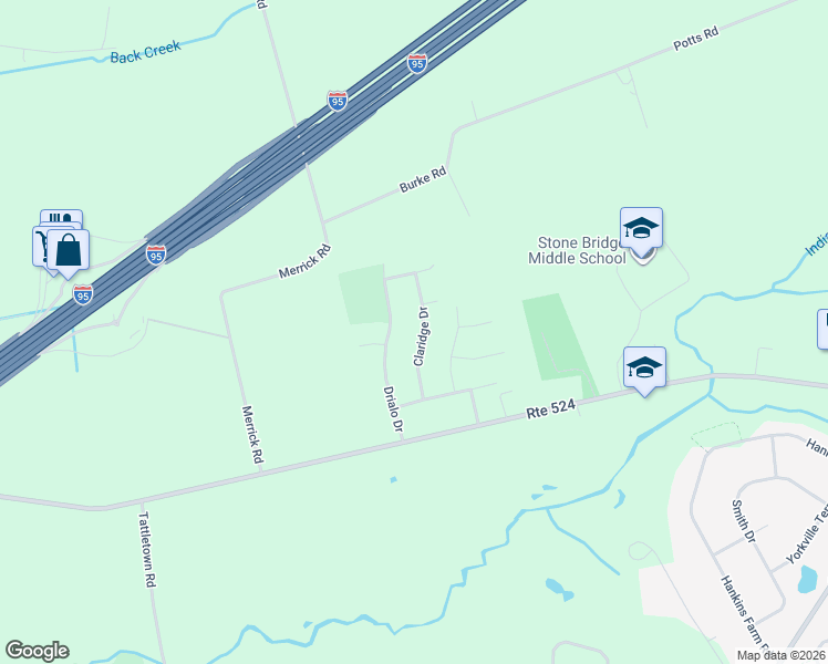 map of restaurants, bars, coffee shops, grocery stores, and more near 13 Claridge Drive in Allentown