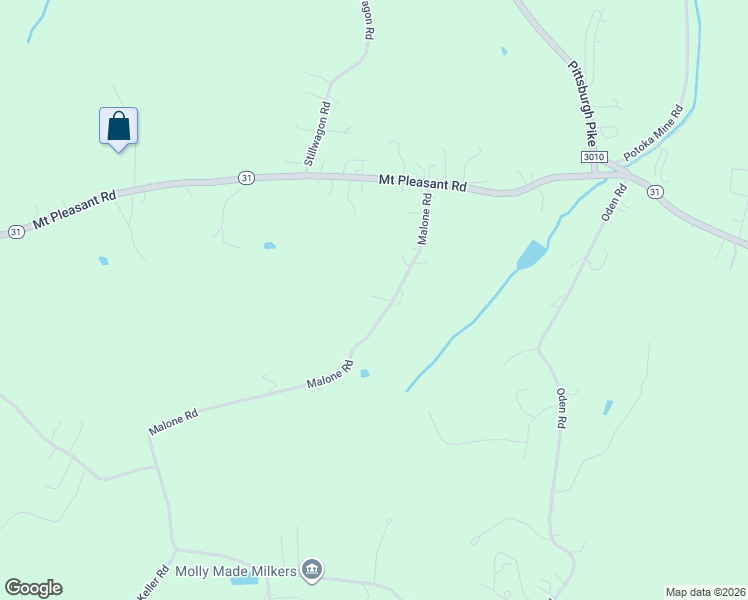 map of restaurants, bars, coffee shops, grocery stores, and more near 245 Malone Road in Ruffs Dale