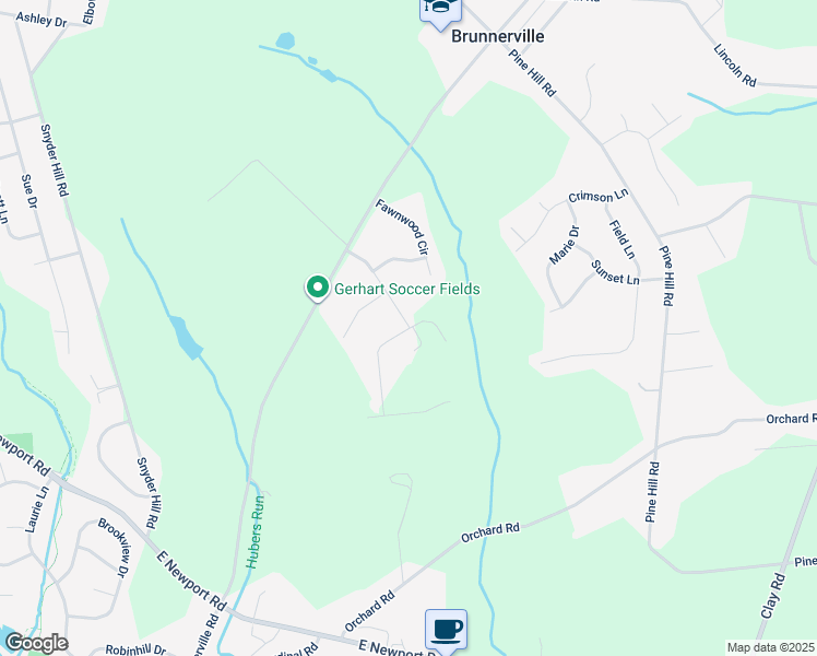map of restaurants, bars, coffee shops, grocery stores, and more near 20 Knollwood Dr in Lititz