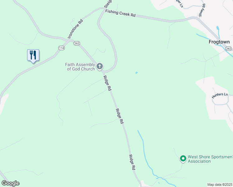 map of restaurants, bars, coffee shops, grocery stores, and more near 478 Ridge Road in Lewisberry