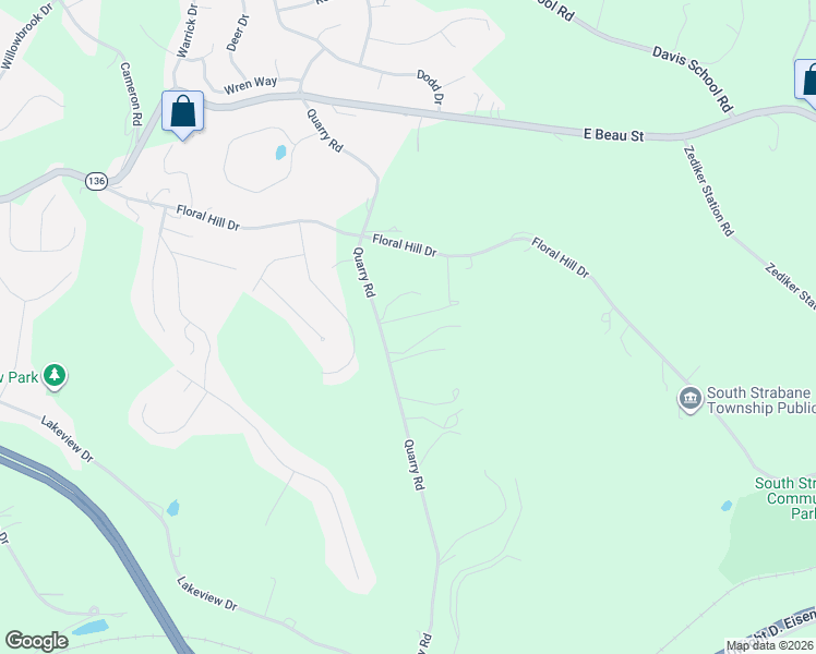 map of restaurants, bars, coffee shops, grocery stores, and more near 322 Quarry Road in Washington