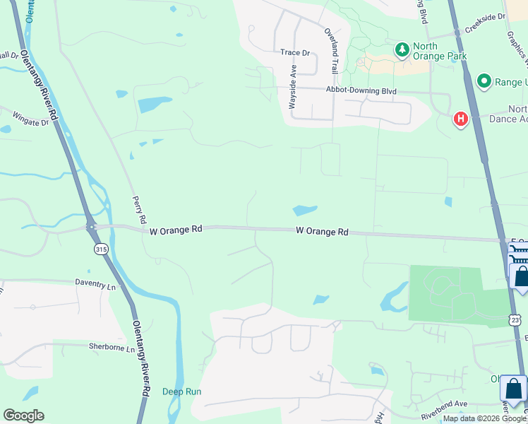 map of restaurants, bars, coffee shops, grocery stores, and more near 700 West Orange Road in Delaware