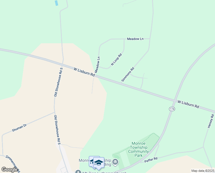 map of restaurants, bars, coffee shops, grocery stores, and more near 1653 West Lisburn Road in Mechanicsburg