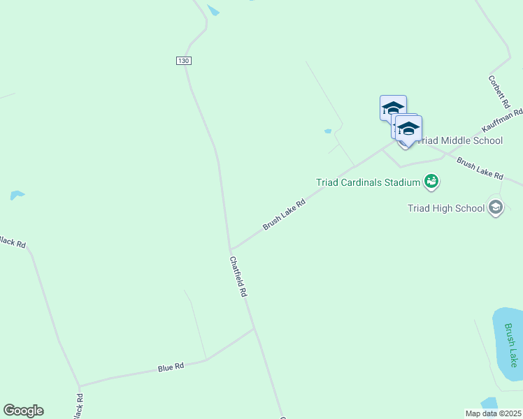 map of restaurants, bars, coffee shops, grocery stores, and more near 7686 Brush Lake Road in North Lewisburg