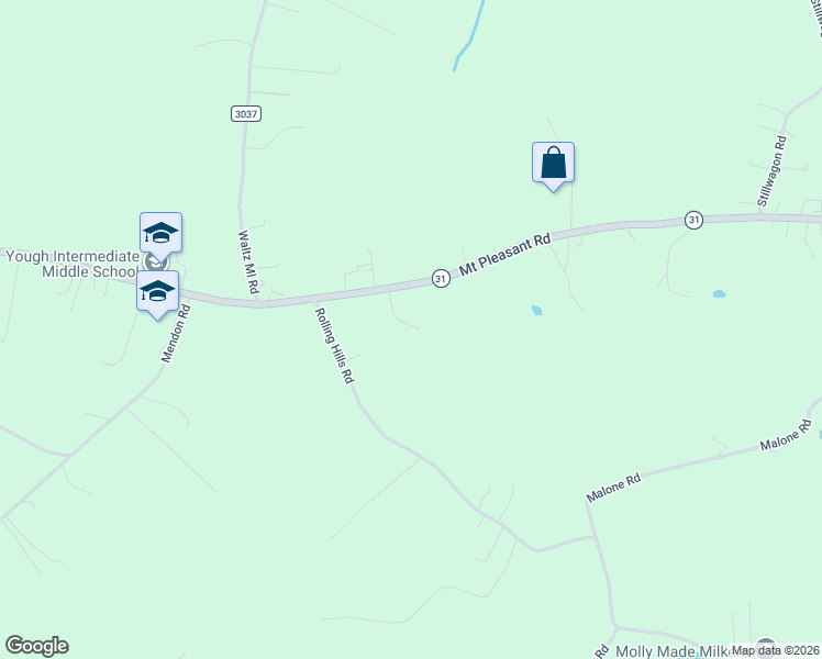 map of restaurants, bars, coffee shops, grocery stores, and more near 127 Clearview Drive in Ruffs Dale