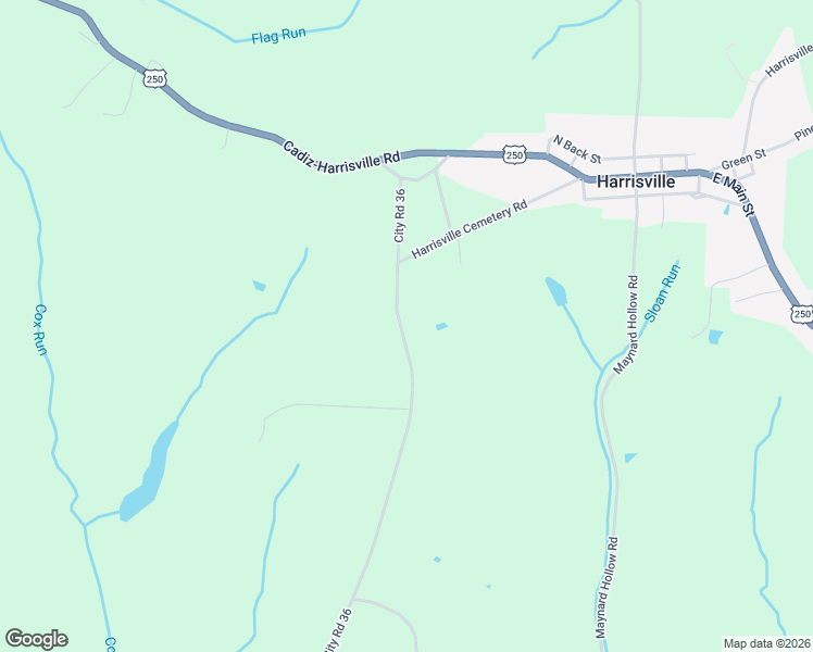 map of restaurants, bars, coffee shops, grocery stores, and more near 49695 City Road 36 in Cadiz