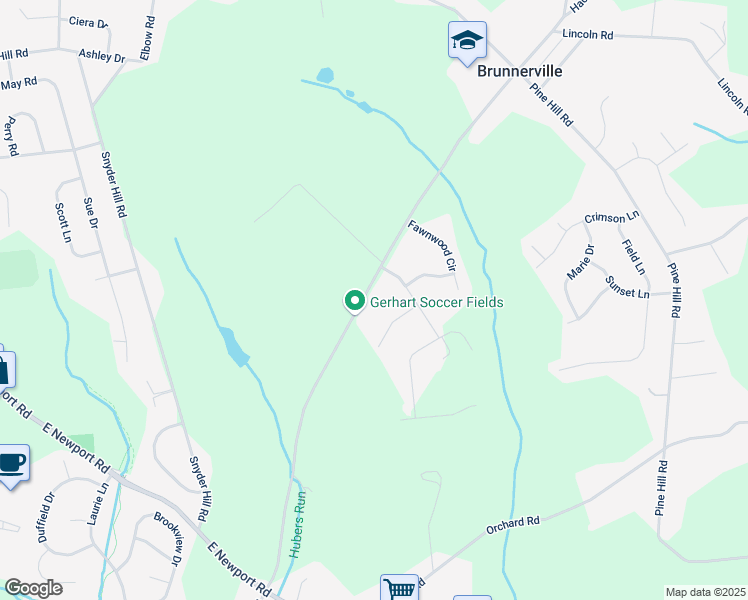 map of restaurants, bars, coffee shops, grocery stores, and more near 951 Brunnerville Road in Lititz