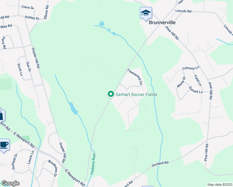 map of restaurants, bars, coffee shops, grocery stores, and more near 951 Brunnerville Road in Lititz