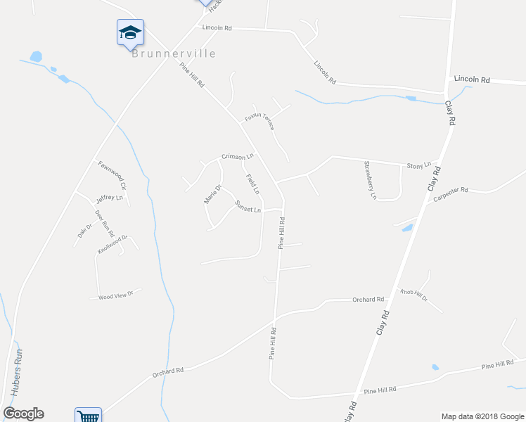 map of restaurants, bars, coffee shops, grocery stores, and more near 1 Sunset Lane in Lititz