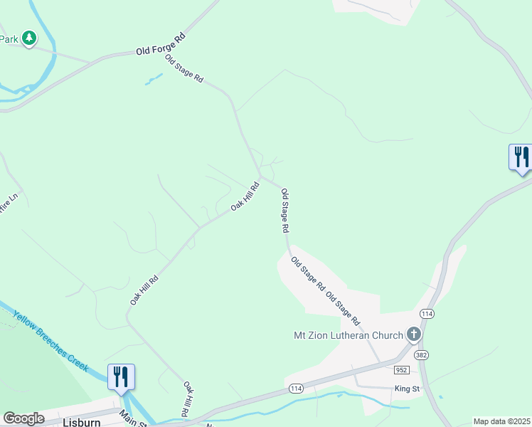 map of restaurants, bars, coffee shops, grocery stores, and more near 421 Old Stage Rd in Lewisberry